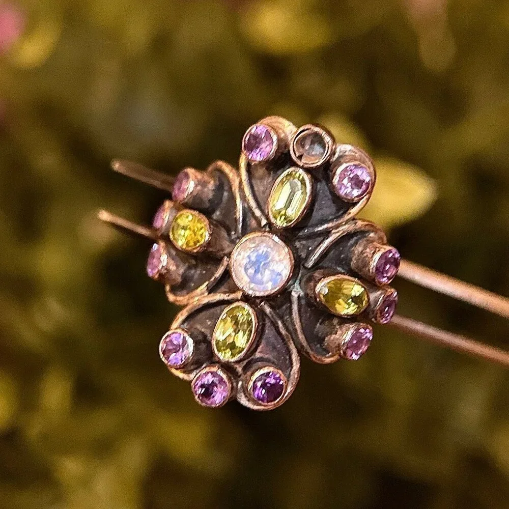 Nicky Butler 925‎ Multistones Ring (Missing 1 Stone)